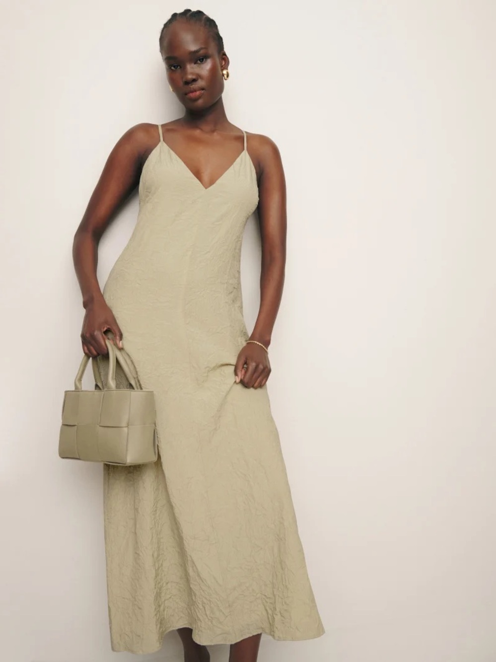 Maja Textured Long Dress